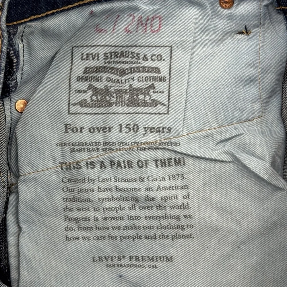 Levi's 502 Straight Leg Jeans Mens 34x32 Blue Denim‎ NWT Reclaimed Sustainable